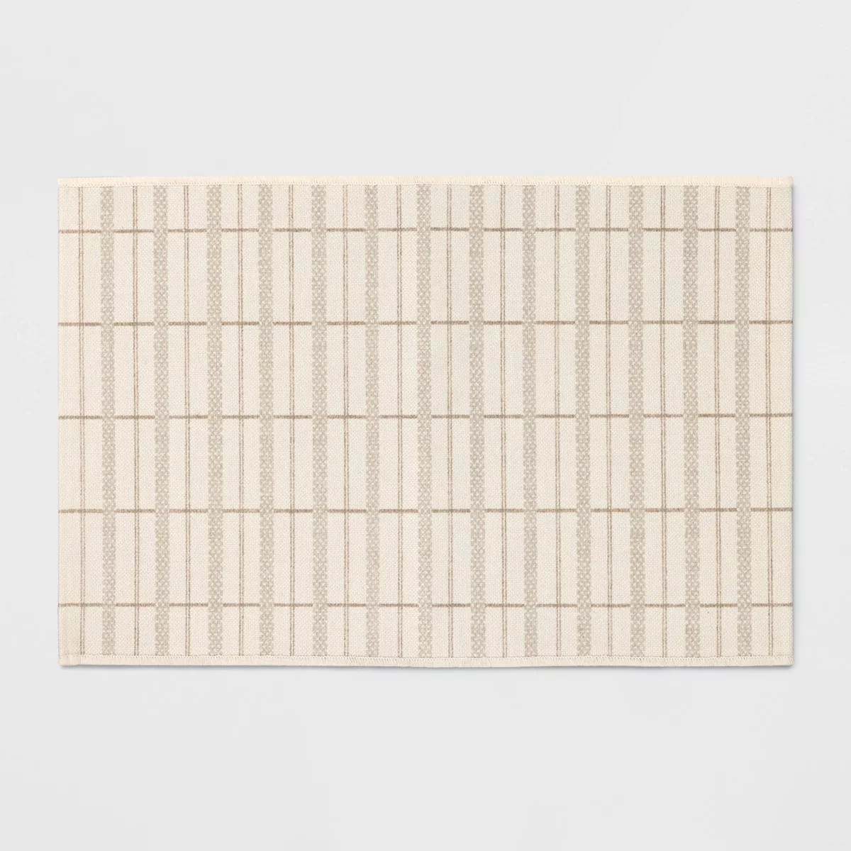 24"x36" Plaid Scatter Accent Rug Cream/Tan - Threshold™ | Target