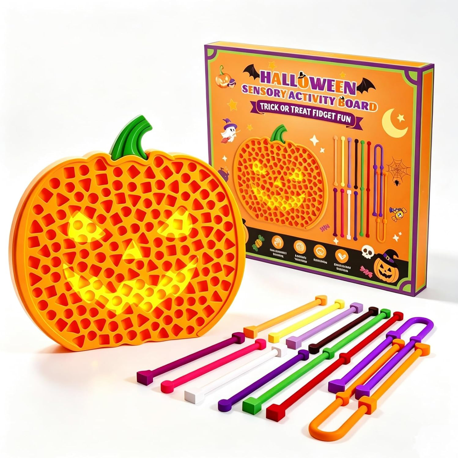 Halloween Fidget Toys Pumpkin Sensory Activity Board for Kids | Amazon (US)