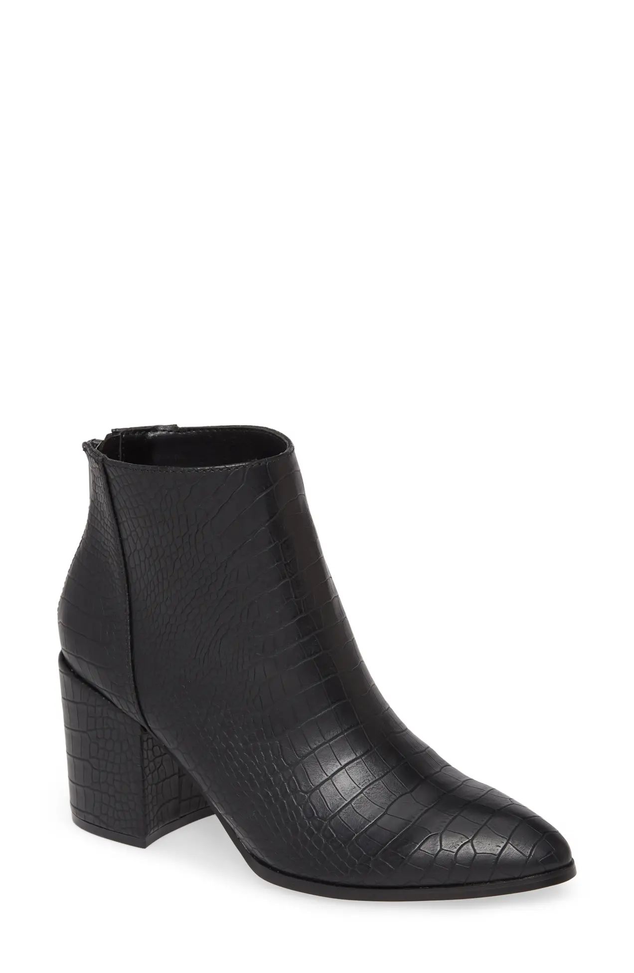 Steve Madden | Julianna Pointed Toe Embossed Block Heel Boot | Nordstrom Rack | Nordstrom Rack