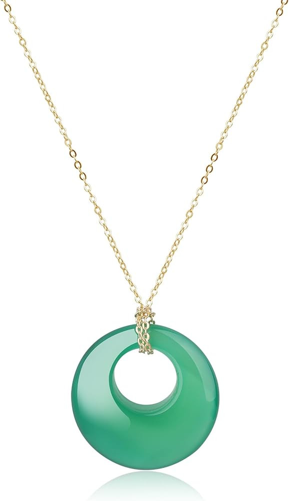 COAI Boho Fashion Circle Healing Crystal Necklace | Amazon (US)