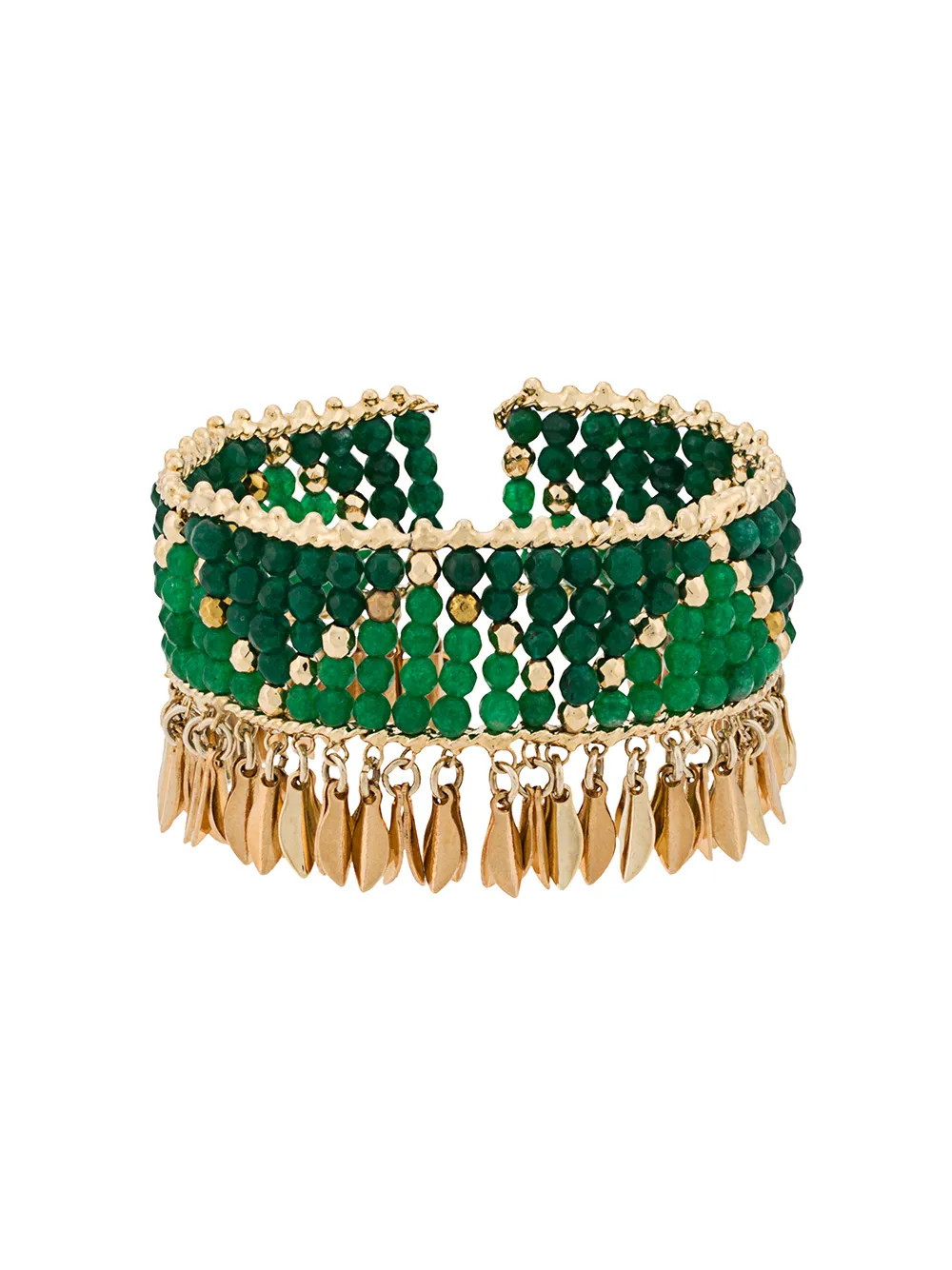 Rosantica beaded cuff bracelet - Green | FarFetch Global