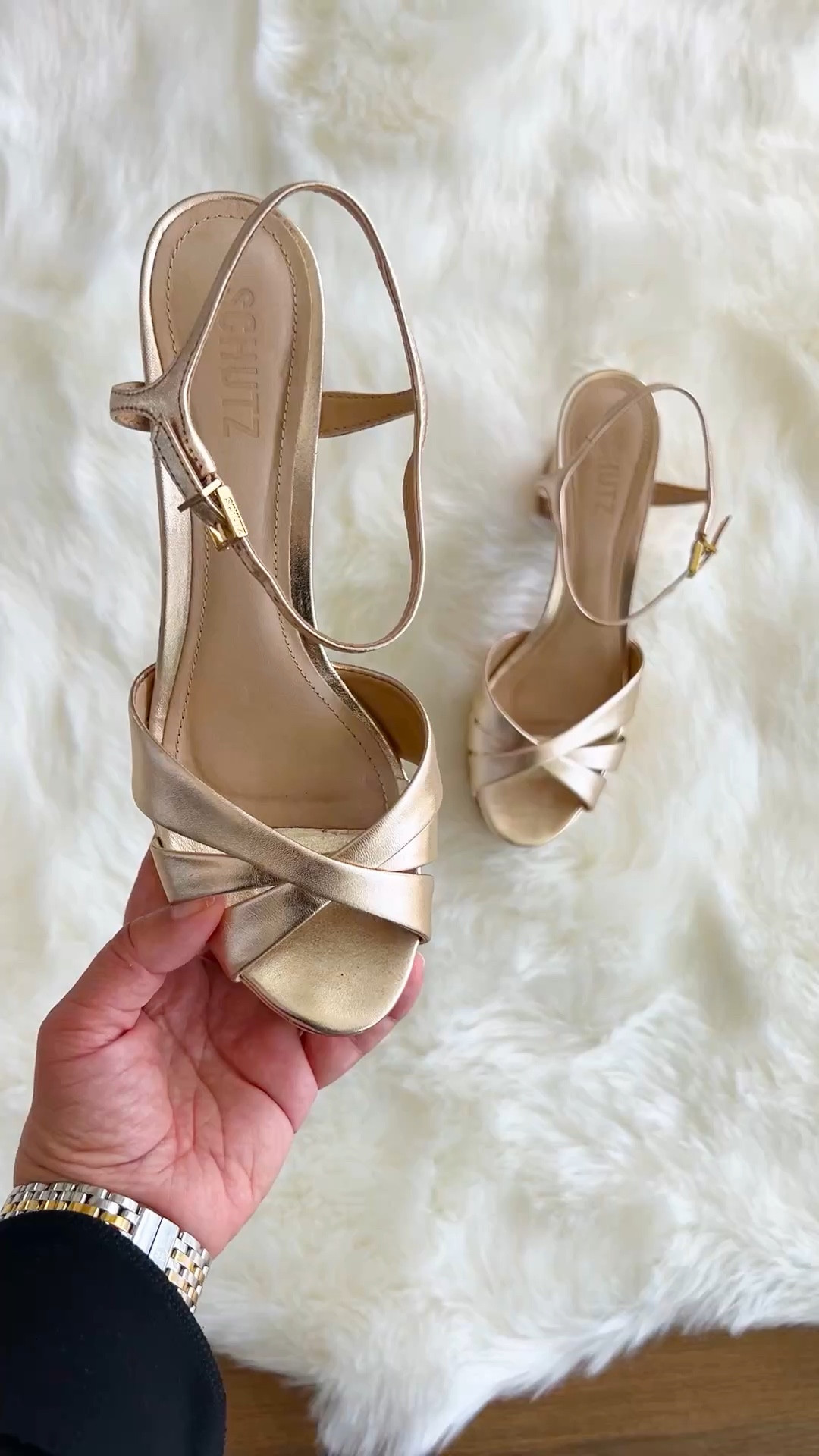 Schutz platform sandals true to size. Love this gold metallic finish. The perfect neutral shoe for a wedding guest dress, party dress, date night outfit or any other special occasion! 


#LTKWedding #LTKOver40 #LTKPetite