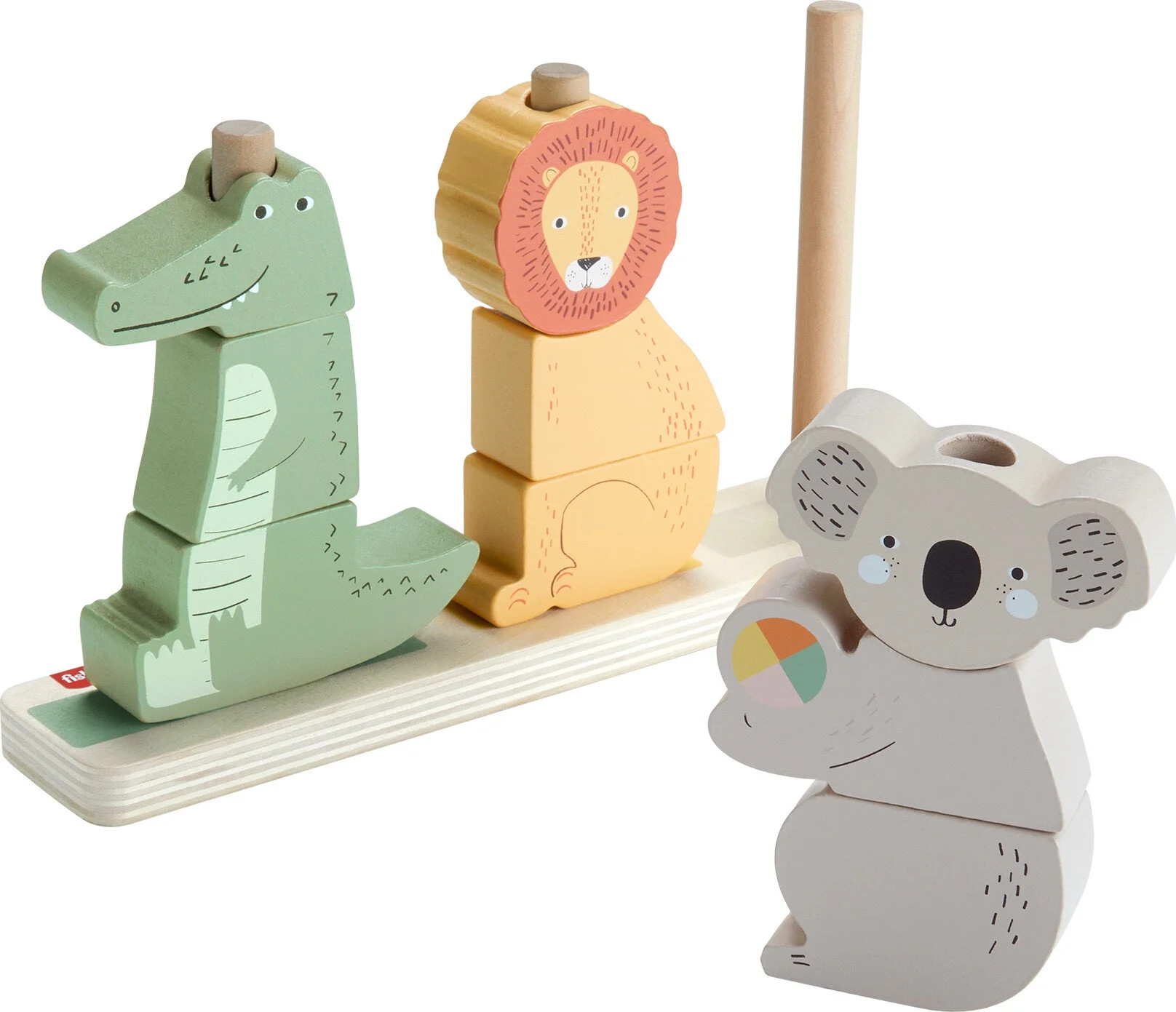 Fisher-Price Wooden Stack & Sort Animals Stacking Toy for Development Play, Baby & Toddler 1Y+, 1... | Walmart (US)