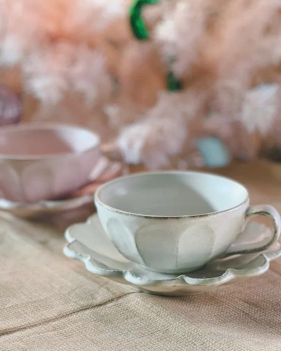 Kohyo Rinka Handmade soup cup｜made in Japan｜Soup cup｜white and pink | Etsy (US)