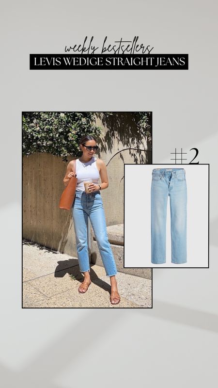 #2 bestseller - Levi’s wedgie straight jeans 

• wearing size 25x26” 
• the wash I’m wearing is old and sold out, but I’ve linked to an almost identical wash ‘fully baked’ 
• you can cut your jeans if you want them frayed 
• Sam Edelman sandals size 8 tts 

#LTKstyletip