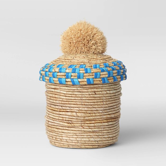 12.5" x 8.5" Decorative Woven Lidded Basket Natural - Opalhouse™ | Target