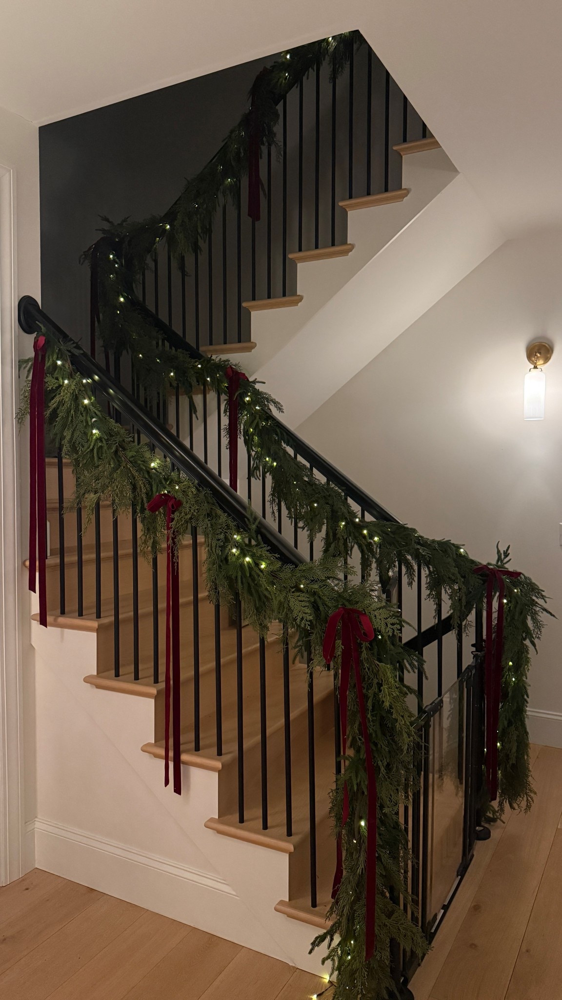 I like to mix 2 types of garland. Linking my exact 2 along with a dupe for the more expensive one! 