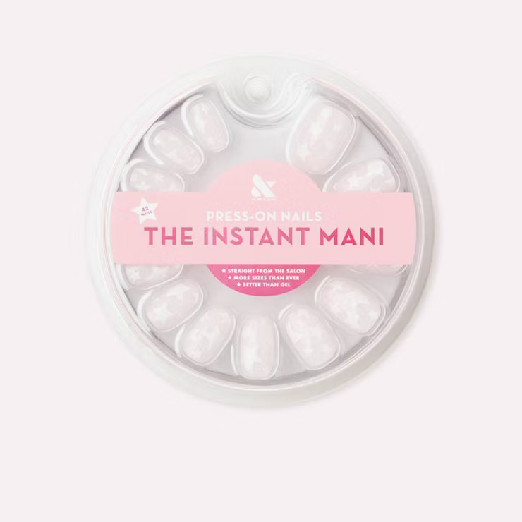 Olive & June Press-On Fake Nails - Round Short Large Star Overlap - 42ct | Target