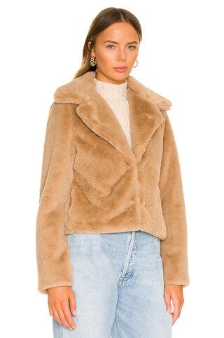MORE TO COME Payton Faux Fur Jacket in Beige from Revolve.com | Revolve Clothing (Global)
