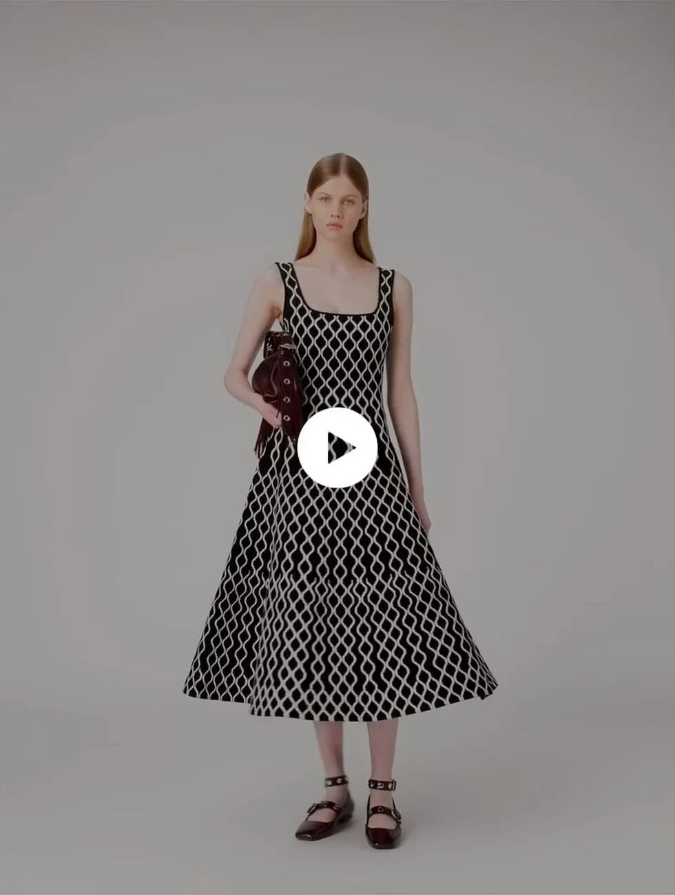 Jacquard knit midi dress Bicolor for Women | Maje | Maje US