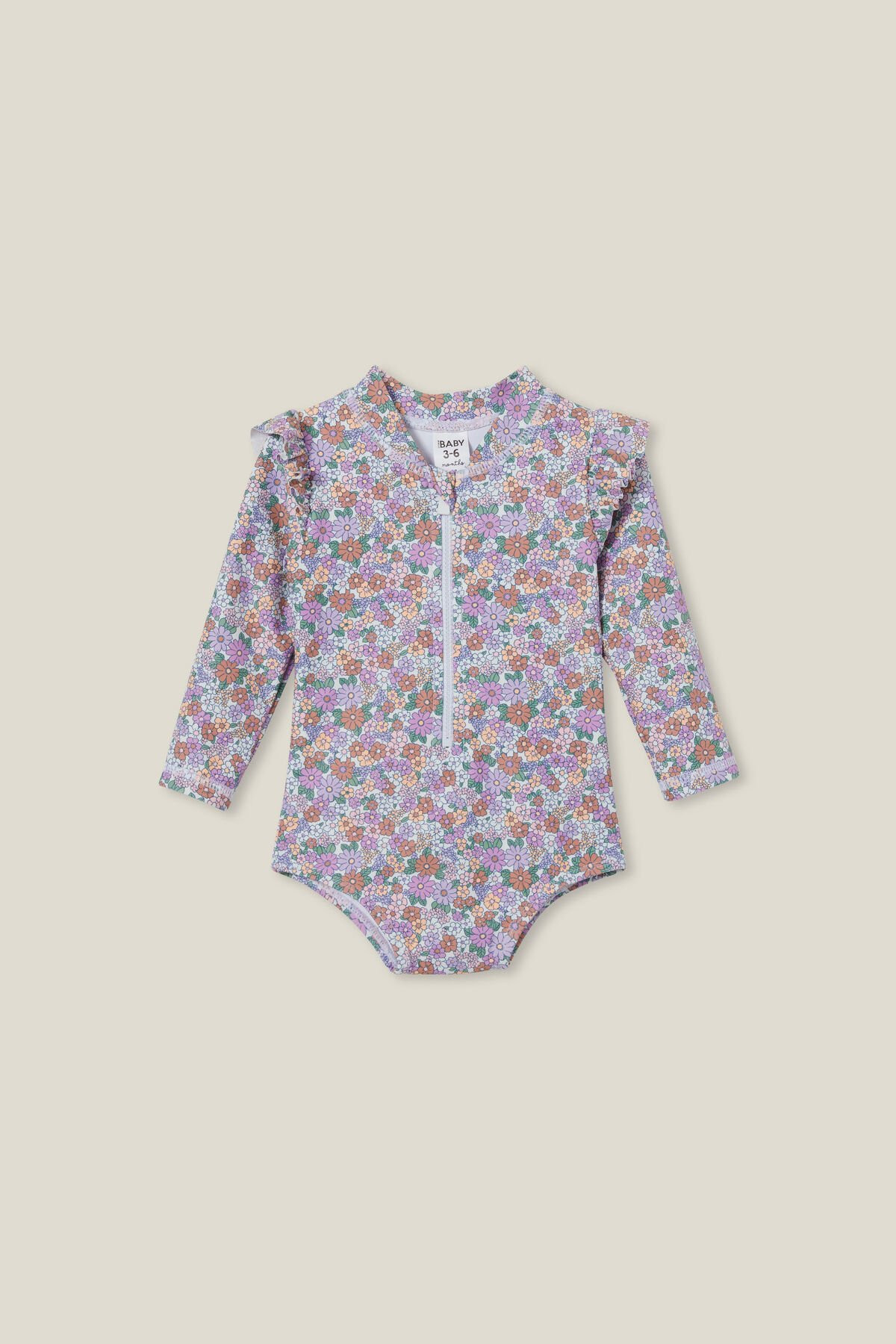 Nicky Long Sleeve Ruffle Swimsuit | Cotton On (US)