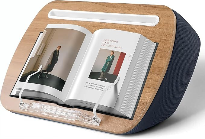 Lap Book Holder/Stand for Reading Hands Free with Comfortable Beanbag, Lap Desk Pillow for Book, ... | Amazon (US)