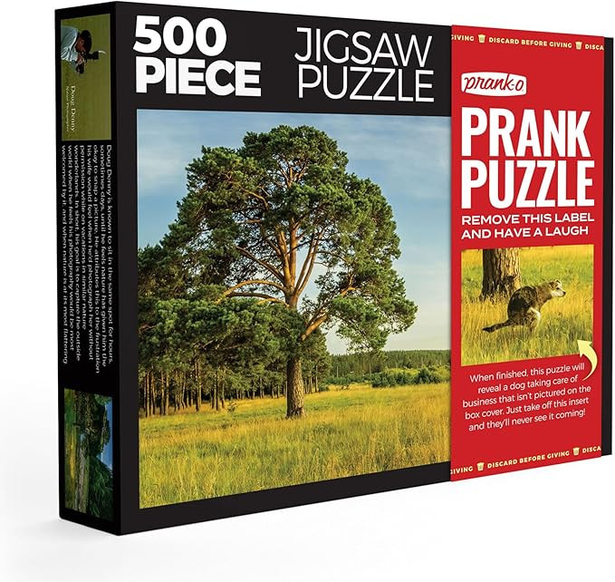 Prank-O 500 Piece Prank Jigsaw Puzzle, Pooping Dog Secret Image, Funny Gag Gift for Puzzle Lovers... | Amazon (US)