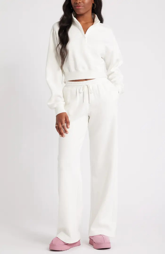 Wide Leg Fleece Pants | Nordstrom