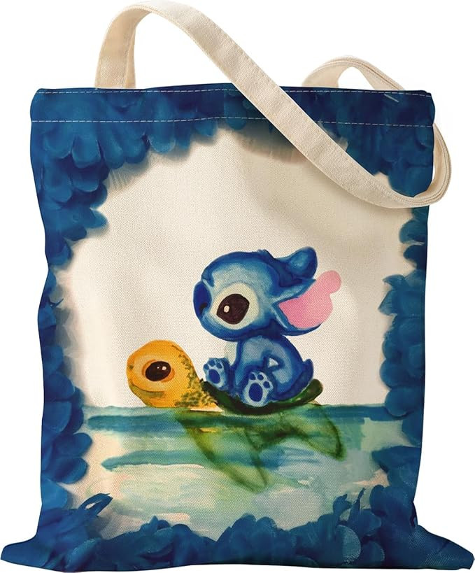 STSNano Canvas Tote Bag for Girls Women Aesthetic Cute Cartoon Inspired Gift Bags Reusable Casual... | Amazon (US)