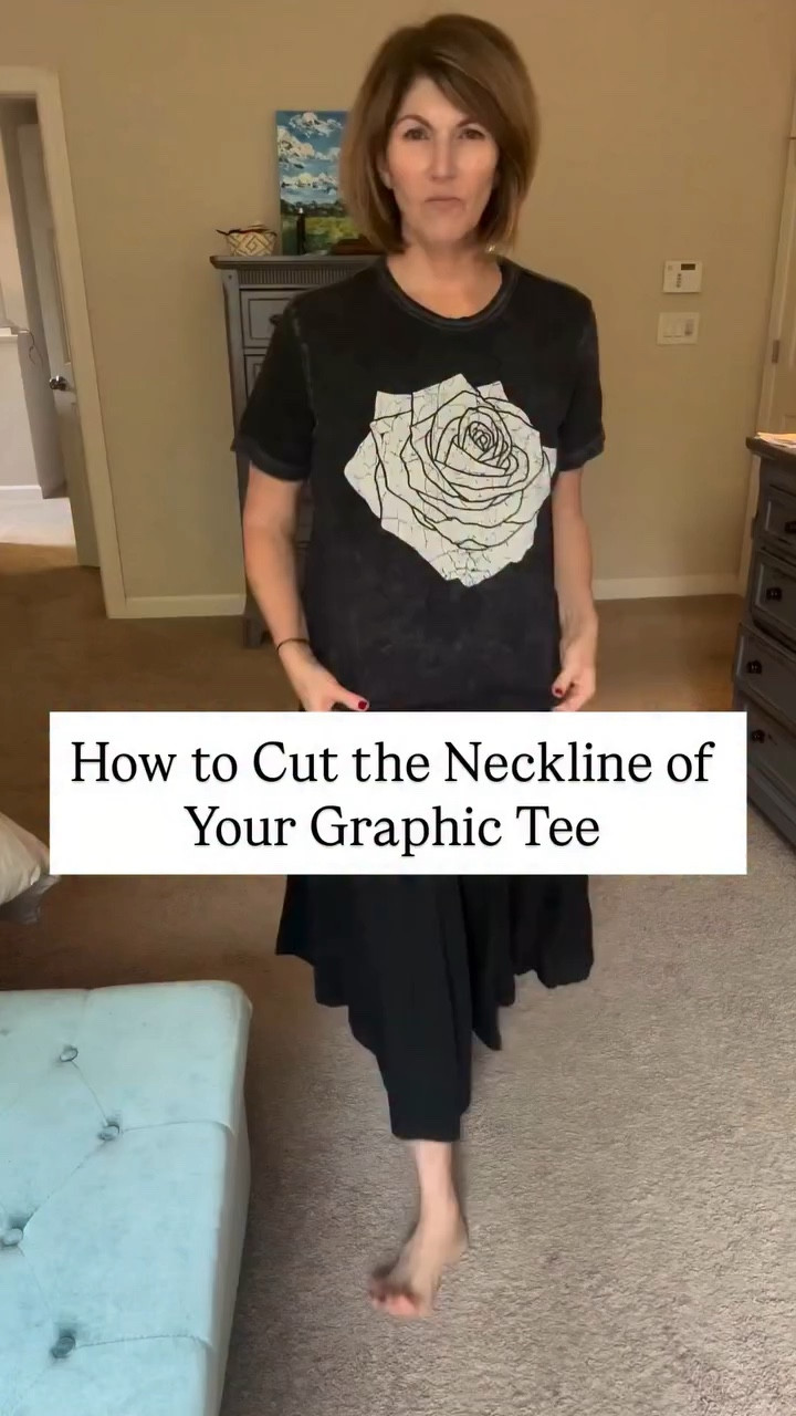 Don’t love the neckline on your graphic tees? Do something about it! 

To get this tee, shop my LTK.