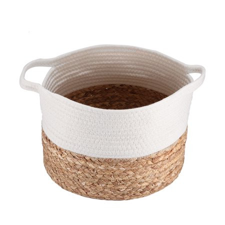 Cotton Rope Woven Basket Storage Basket Storage Bag Flower Plant Straw Pot | Walmart (US)