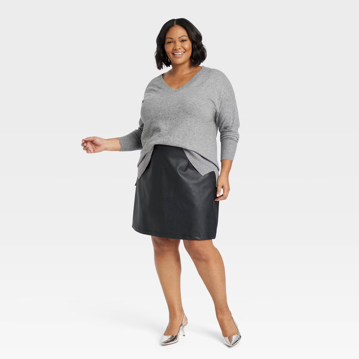 Women's V-Neck Tunic Pullover Sweater - Ava & Viv™ | Target