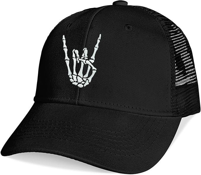 Baseball Caps Embroidered Adjustable Mesh Dad Hat Black Trucker Hats for Men and Women | Amazon (US)