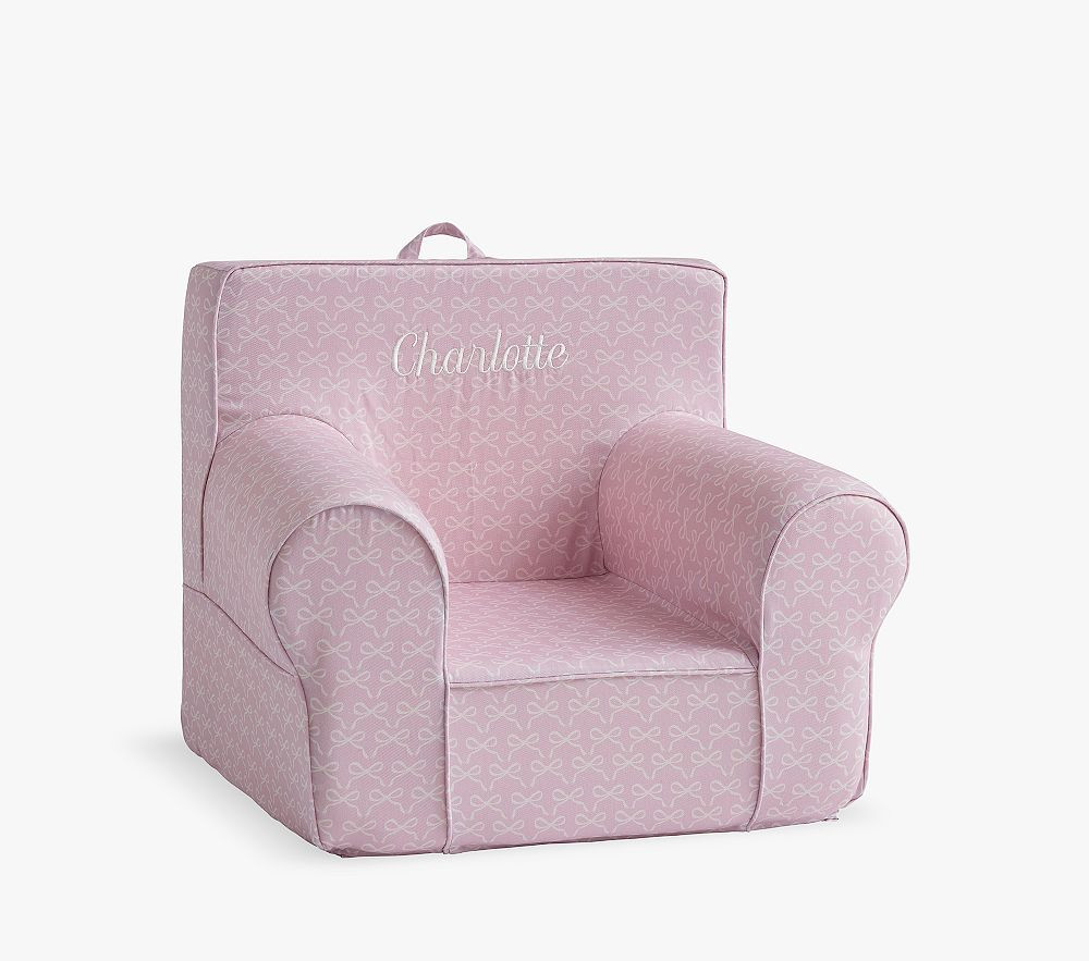 Anywhere Chair®, Pink Bows Slipcover Only | Pottery Barn Kids