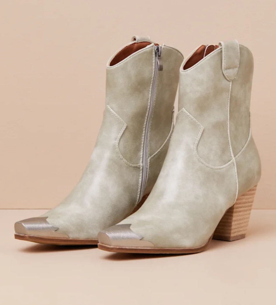 Free people DUPE in a new color way!! These were a best seller last year when I shared them in brown! Now they come in this beautiful sage green!! May be snagging these!! Love the metal toe on these boots! Linked all four colors!

#LTKFindsUnder100 #LTKShoeCrush #LTKSaleAlert
