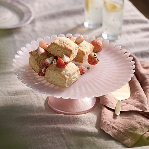 Scalloped Glass Cake Stand | Terrain