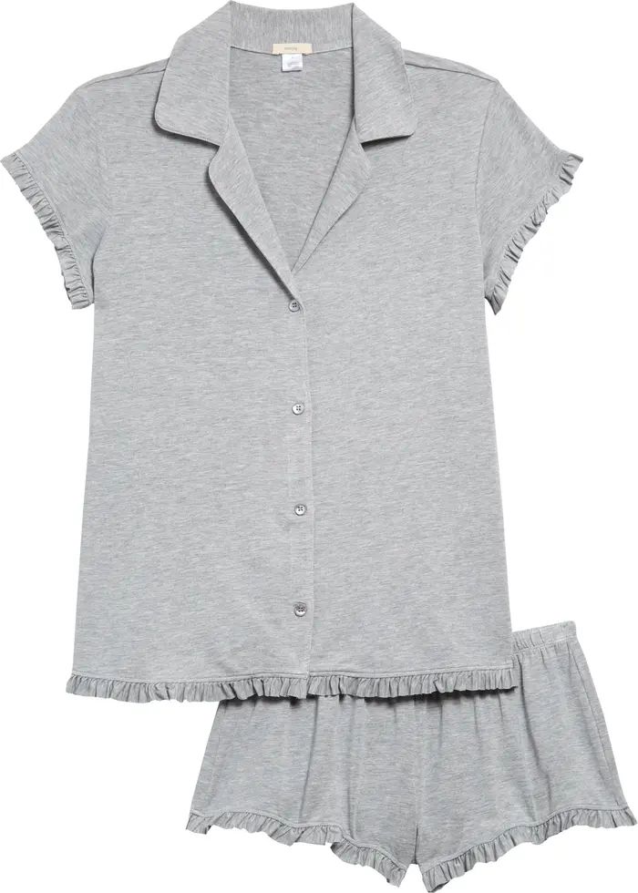 Ruthie Ruffle Jersey Knit Short Pajamas | Nordstrom