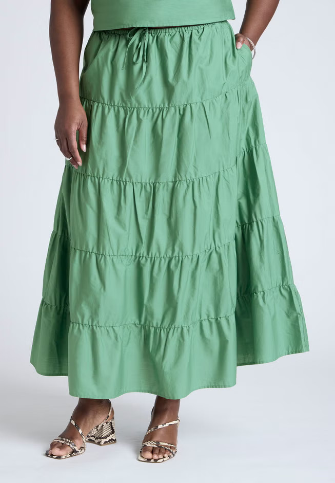 Tiered Maxi Skirt | Eloquii
