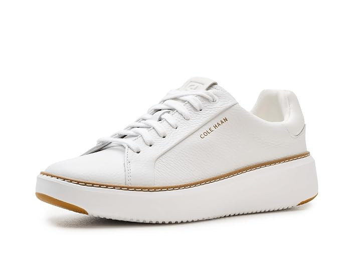 Cole Haan Grandpro Topspin Sneaker Women's Shoes Soft Gold Metallic/Perf Leather/Ivory : 5.5 C - Wide | Zappos.com