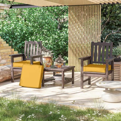 Outdoor 4” Seat Cushions And 19”X19” Outdoor Cushions Dining Seat Cushions | Wayfair North America