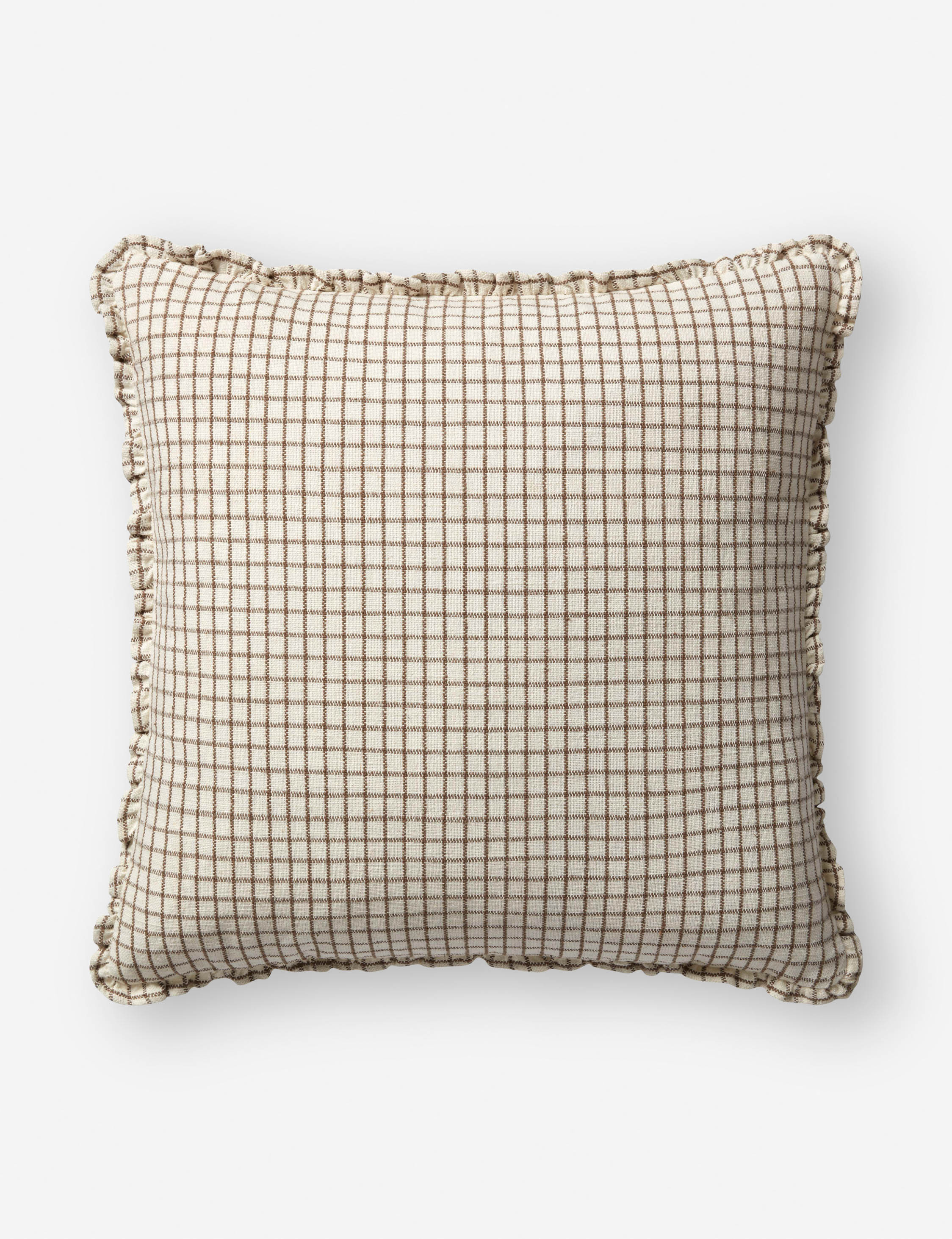 Dinah Pillow by Chris Loves Julia x Loloi, Ivory and Earth, 22" x 22 | Lulu and Georgia 