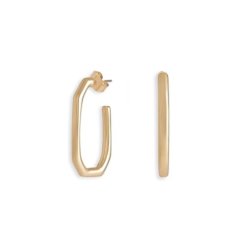 Rocksbox Dex Hoop Earrings - Gold Hoops for Women - 14k Gold Plating - Premium Quality Jewelry - 1.25" | Amazon (US)