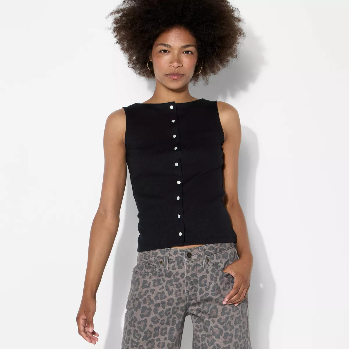 Women's Button-Front Tank Top - Wild Fable™ | Target