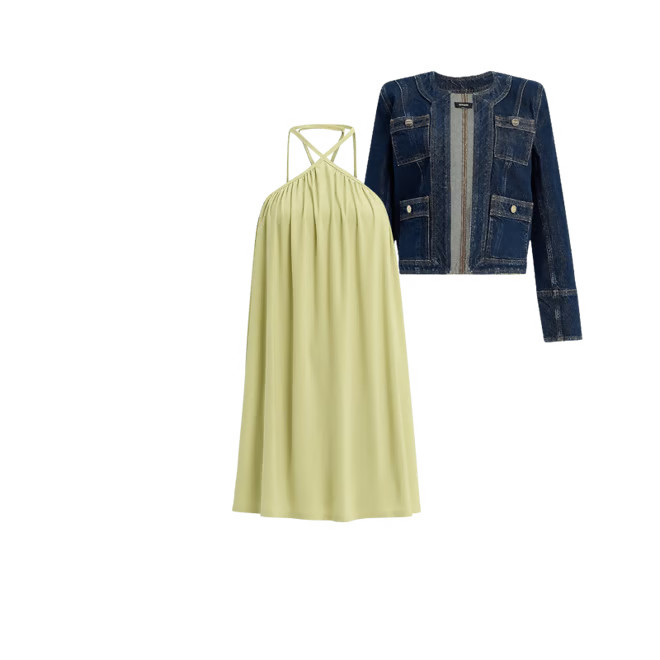 Halter Sleeveless Mini Trapeze Dress | Express