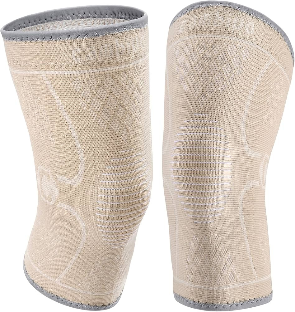 CAMBIVO 2 Pack Knee Brace, Knee Compression Sleeve Support for Men and Women, Knee Pads for Runni... | Amazon (US)