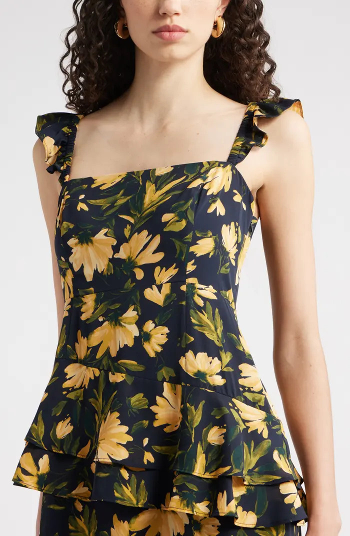 Chelsea28 Tiered Asymmetric Ruffle Maxi Dress | Nordstrom | Nordstrom