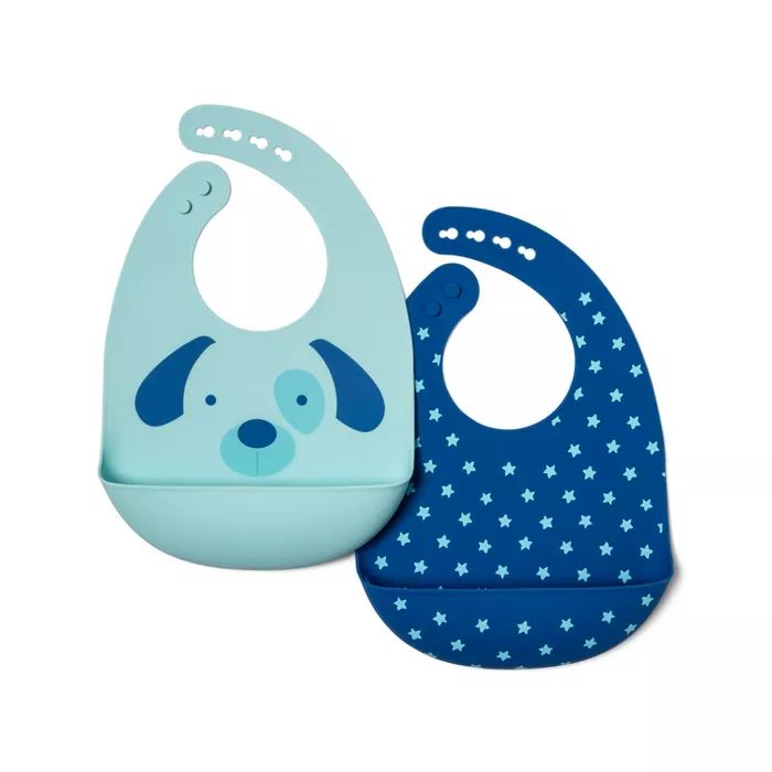 Silicone Bib with Decal - Cloud Island™ Dogs/Dots | Target