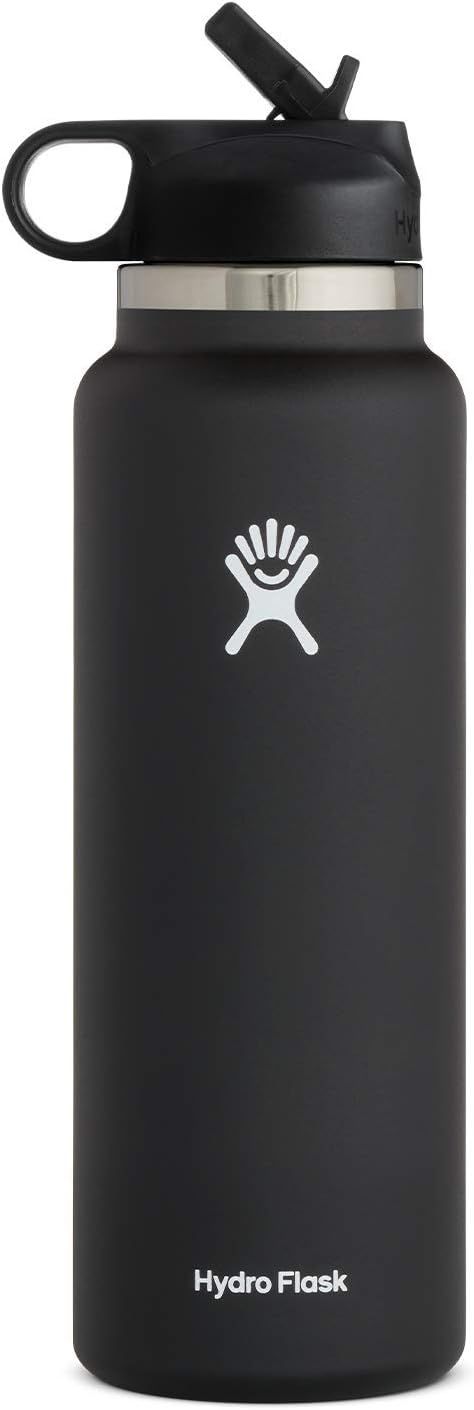 Hydro Flask Water Bottle - Wide Mouth Straw Lid 2.0 - Multiple Sizes & Colors | Amazon (US)