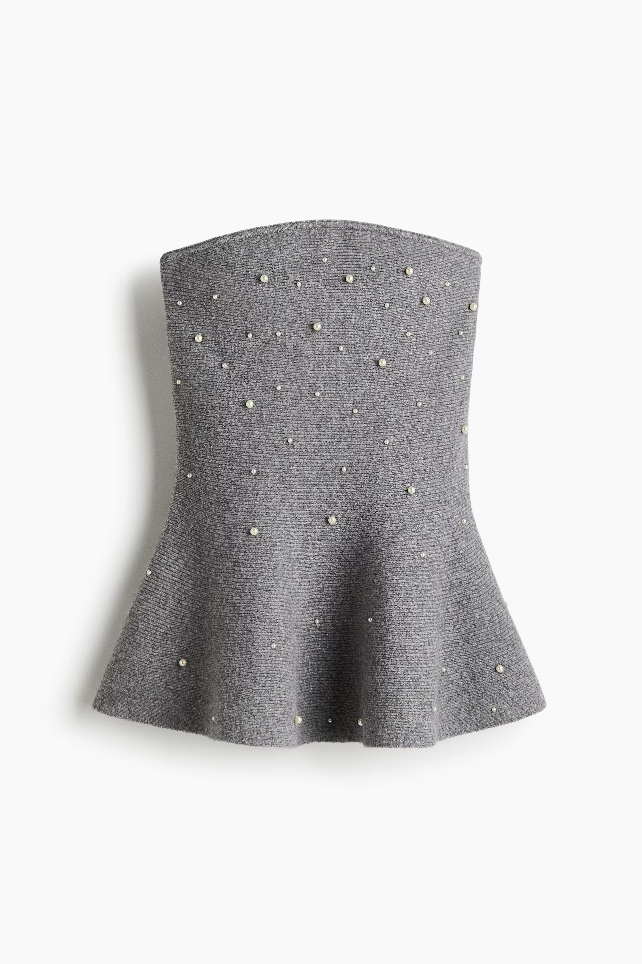 Perlenverziertes Bandeau-Top | H&M (DE, AT, CH, NL, FI)