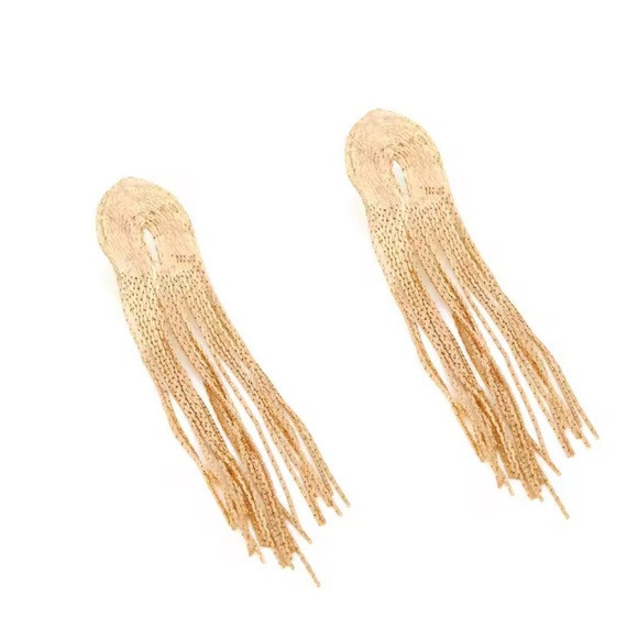 Zara Tassel Waterfall Gold Chain Earrings NWOT | Poshmark