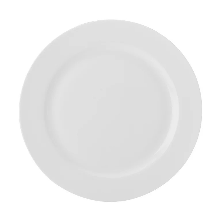 Fitz and Floyd Nevaeh White Classic Rim 10.5" Round Bone China Dinner Plate | Walmart (US)