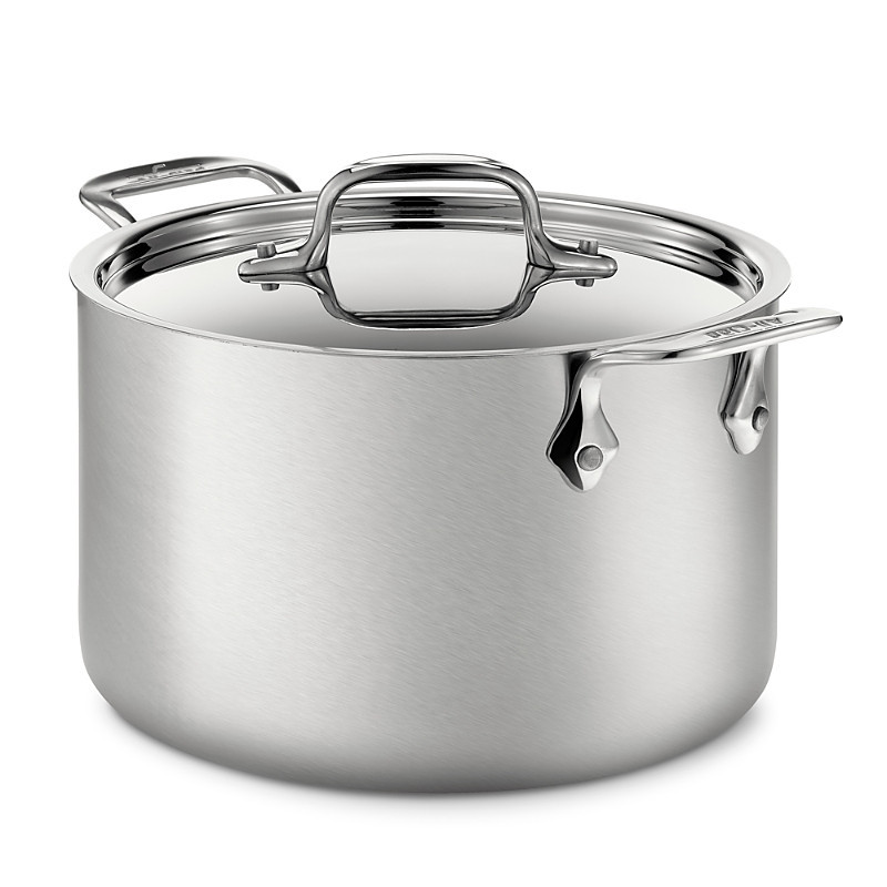 All-Clad d5 Stainless Brushed Steel 4-Quart Soup Pot with Lid | Bloomingdale's (US)