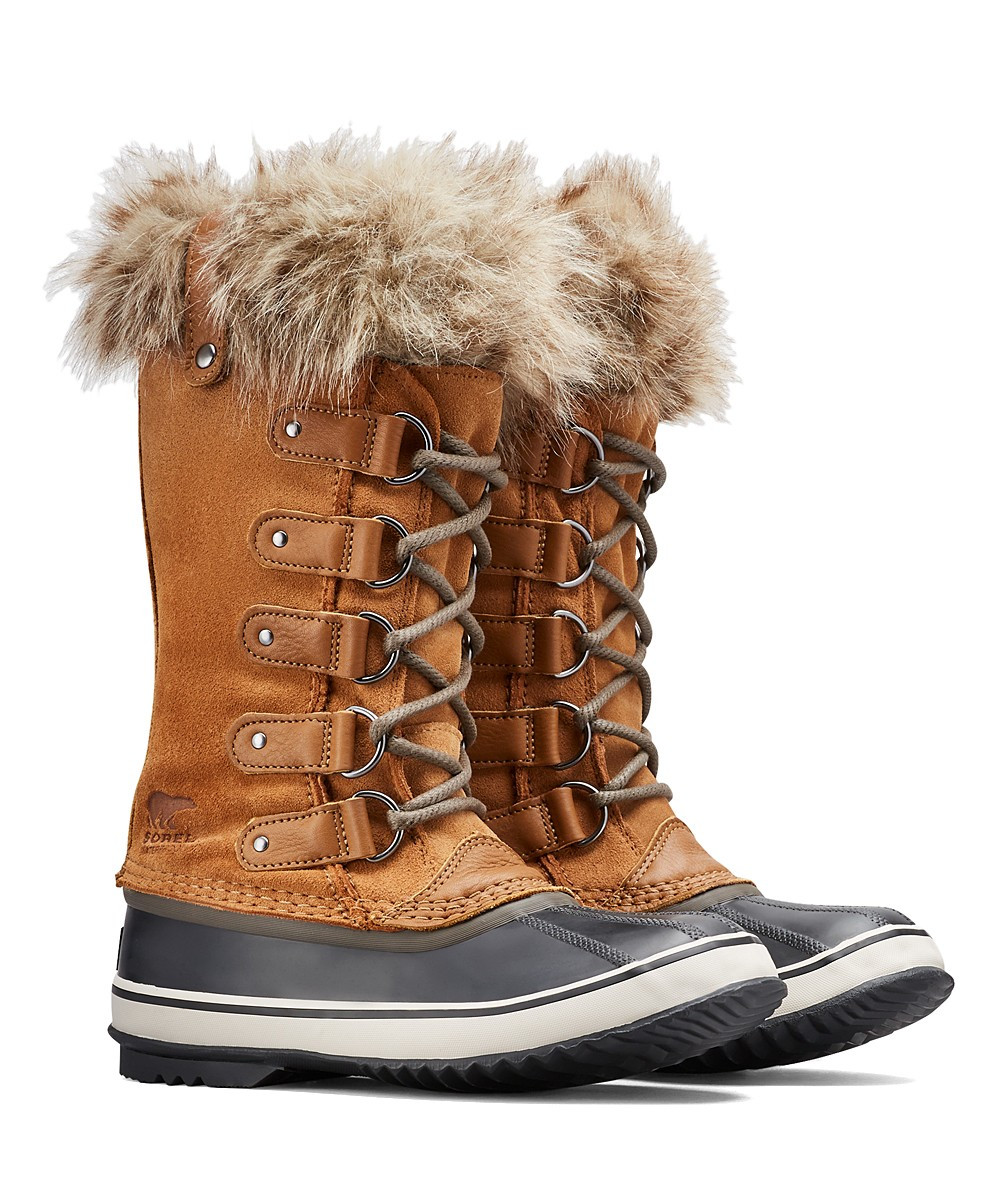 SOREL Women's Casual boots - Camel Brown & Black Joan of Arctic Suede Snow Boot - Women | Zulily