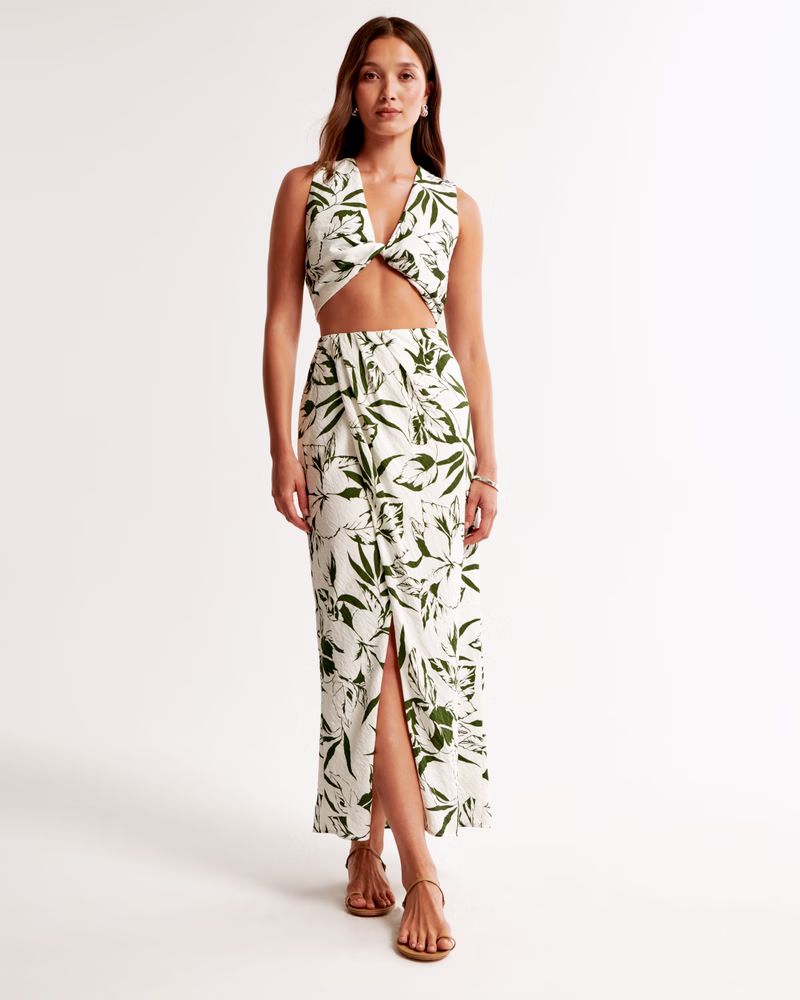 Women's Mid Rise Sarong Maxi Skirt | Women's Matching Sets | Abercrombie.com | Abercrombie & Fitch (US)
