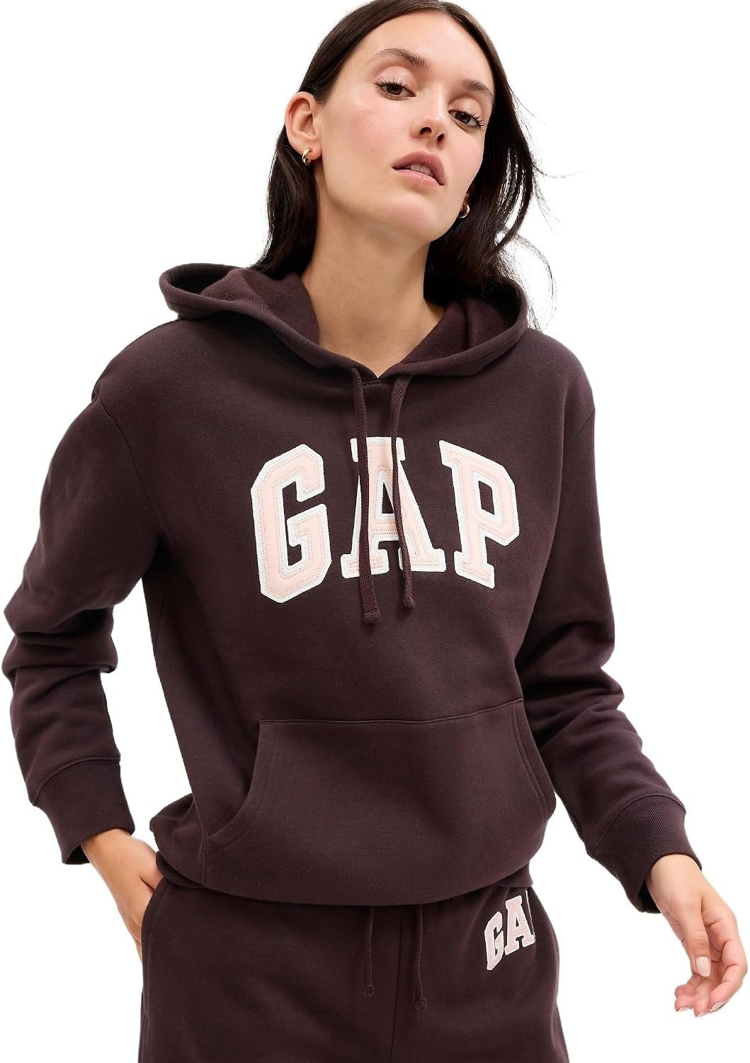 GAP Women's Logo Hoodie Hooded Pull-on Sweatshirt | Amazon (US)
