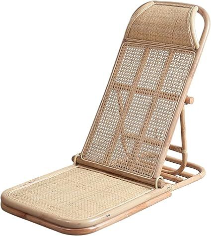 Kelendle 4-Gear Adjustable Folding Rattan Floor Chair Foldable Beach Chair Lazy Floor Chair Floor... | Amazon (US)