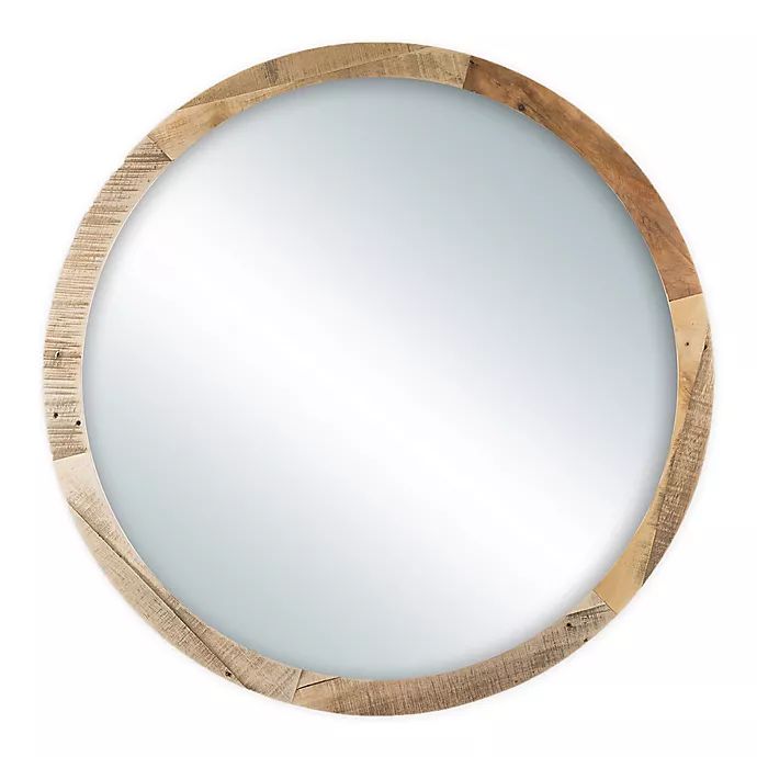 Bee & Willow™ Home Tethered 30-Inch Diameter Circle Wall Mirror in Honey | Bed Bath & Beyond