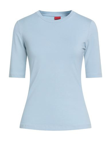 Hugo Woman T-shirt Sky blue Size M Cotton, Modal, Elastane | YOOX (US)