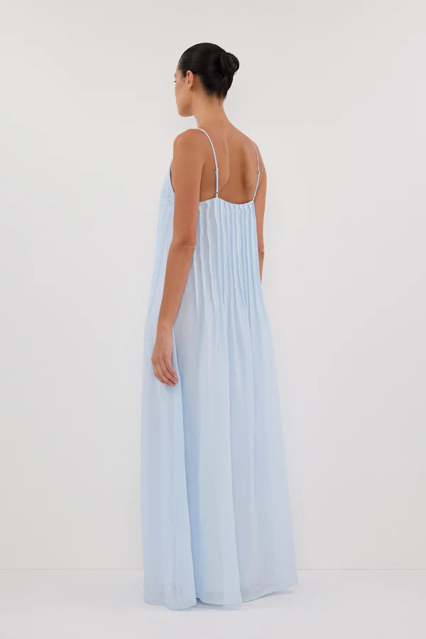 TAHLIA CORNFLOWER RAMIE MAXI DRESS | DISSH