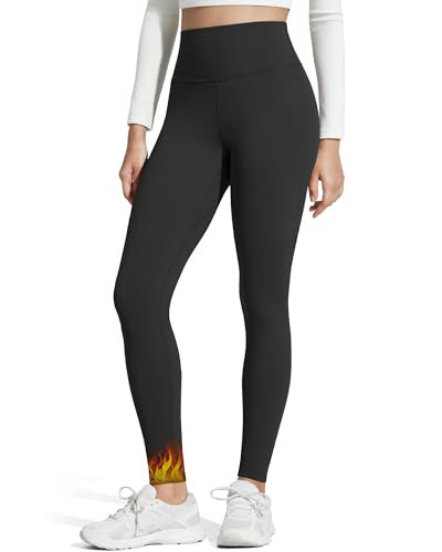 G4Free Fleece Lined Leggings with Pockets High Waisted Comfy Stretch Trousers Lounge Yoga Pants Winter Warm(Black,L,27") | Amazon (US)